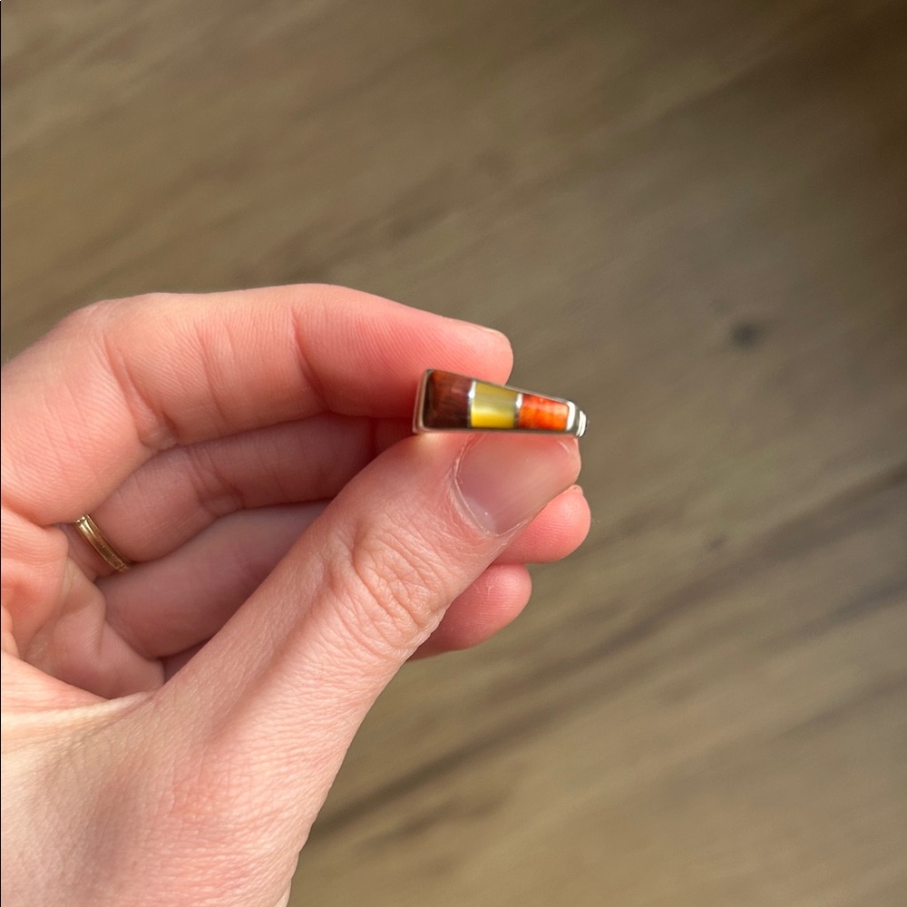 Purple, yellow and orange ring